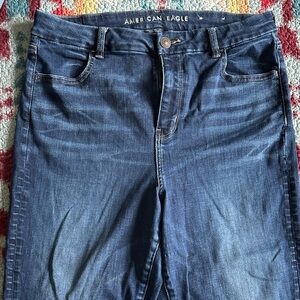 American Eagle Outfitters High Rise Dark Blue Jeans